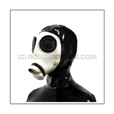 Deluxe gasmask-zipper-hood HR-Z in white - model Z56